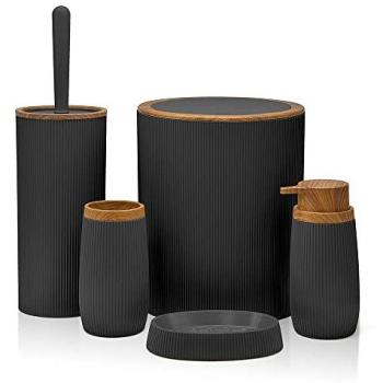 Set bagno Blob in plastica nera