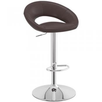 Tabouret brun ergonomique pour cuisine et bar