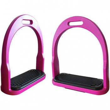 Black Rubber Pad Aluminum Horse Stirrup