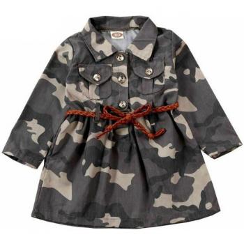 Belted Camouflage Windbreaker for Boys and Girls