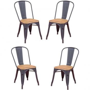 Chaises en Métal Noir