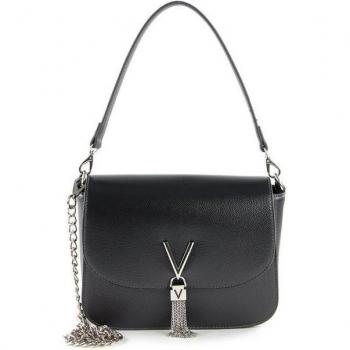 Grey Valentino Rockstud One-Size Leather Shoulder Handbag