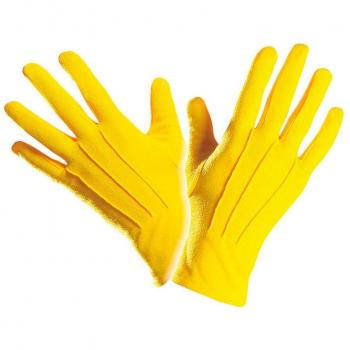 Mottoparty-Handschuhe Clown Gelb