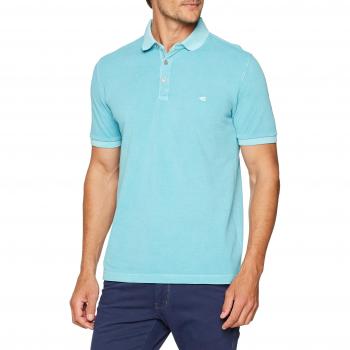 Camel active Herren Poloshirt Polo 1/2 Pique GMD, Türkis, M