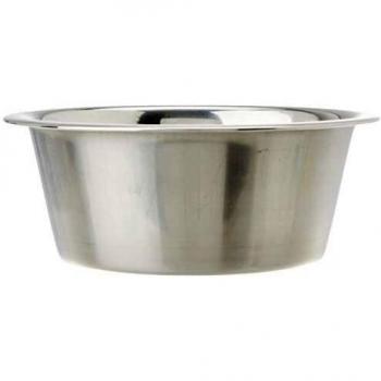 Duvo Plus Comedero de Acero Inoxidable Plano 16 cm