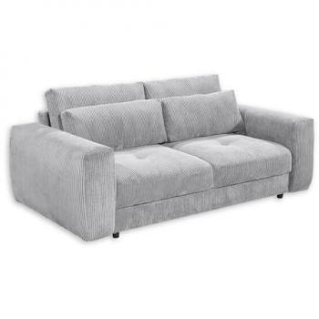 ED EXCITING DESIGN 2-Sitzer Barura Cord-Sofa, hellgrau, frei im Raum stellbar