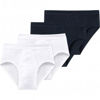 Schiesser Slip Design Blu Profondo / Bianco Classico