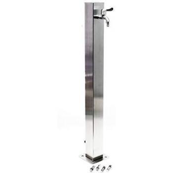 Colonne d’eau carrée en acier inoxydable avec robinet