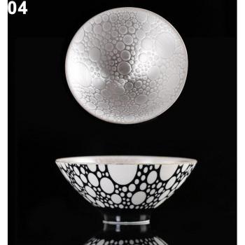 Handmade Silver Tea Cup with Inlaid Ceramic and Gilt
