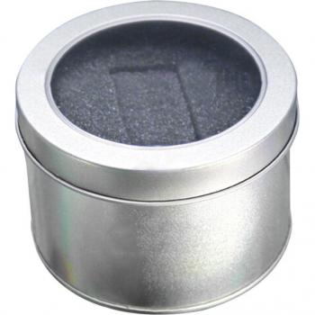 90 * 60MM Round Silver Jewelry Box
