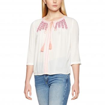 Naf Naf Hida C3, Camisa Manga Larga para Mujer, Marfil, Talla 42