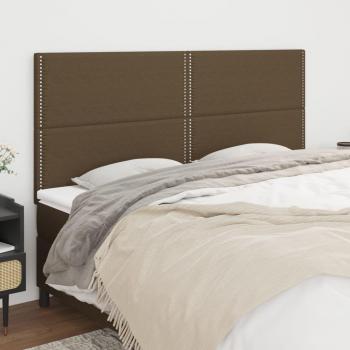 Testiera 4 pz Marrone Scuro 90x5x78/88 cm in Tessuto cod mxl 49095