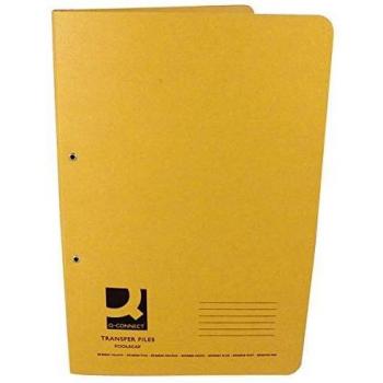 Q-Connect Transfer File 35mm Capacity Foolscap Yellow Pack of 25
