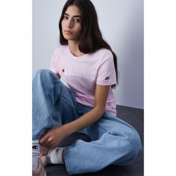 Camiseta de Manga Corta Champion Rosa Mujer