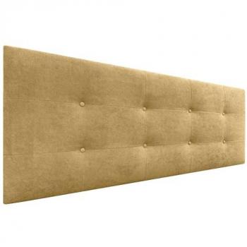 Cabecero de Tela Aqualine 160x60cm Capitone Mostaza