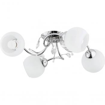 Alfa Livia Pro Plafoniera, 4 luci, cromo/bianco