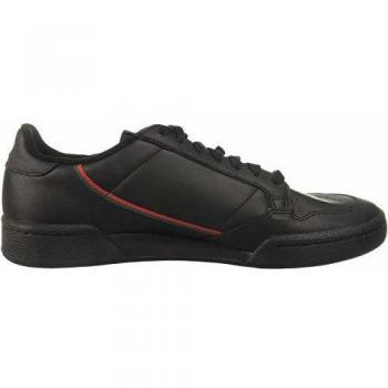 Adidas Continental 80, Sneakers Basses Homme, Noir/Scarlet/Collegiate Green, 36 EU