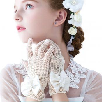 Accesorio de Fotografía: Guantes Malla Princesa Blanca