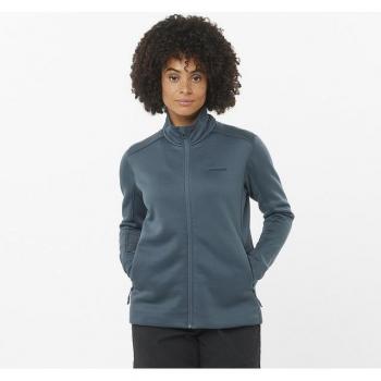 Salomon Essential Midfleece Full Zip Pile Blu Donna