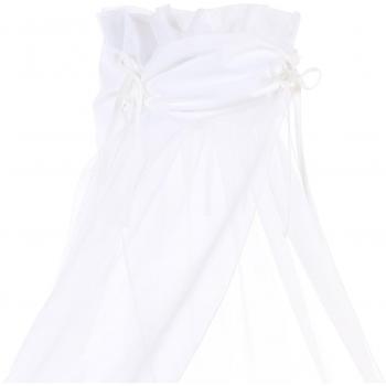 Babybay Himmelstoff, 200 x 135 cm, weiß/weiß