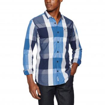 Camisa Hilfiger Denim Thdm Reg Big Check L/s 41, Hombre, Negro