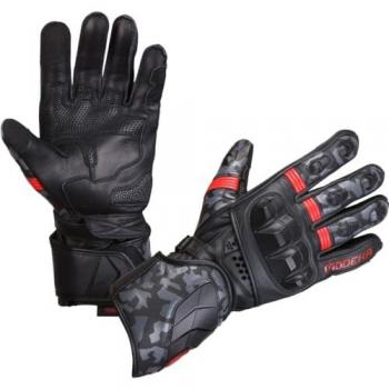 Guanti da moto Valyant Pro Modeka Nero Rosso 3XL