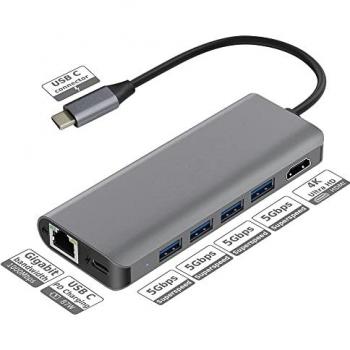 Universal Docking Station 7‑in‑1 con USB‑C UP‑DS‑9857T – Grigio