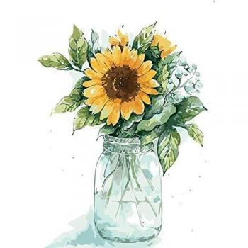 Malen nach Zahlen für Erwachsene, DIY Acrylmalerei Kit 16x20 mit Pinseln und Farben