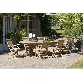 Table Ovale Extensible GARDENA 180/240 cm Teck
