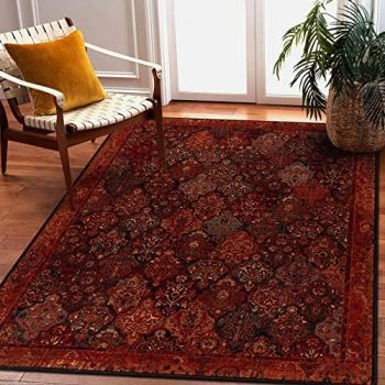 RUGSX Elegant Ruby Red Wool Rug 235x350 cm
