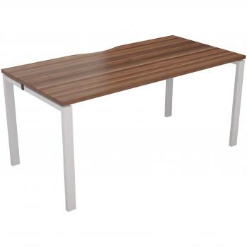 Vivace 1 Person Bench Desk Dark Walnut Top, 1400 x 800 mm