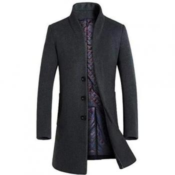 Uomo Vogstyle Cappotto Lana Trapuntato Grigio Sottile M