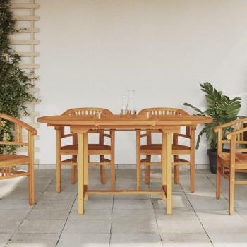 Table extérieure en teck – 110‑160 × 80 × 75 cm, modèle 363486