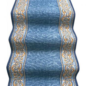 Passaggio Barocco Blu – Scala Bordata Tappeto 100% Made in Italy