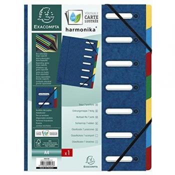 Exacompta Harmonika Multifile Manilla A4 7 Part 425gsm Blue
