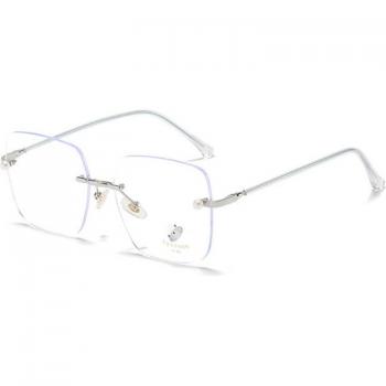 Luxury Rimless Pearl Square Glasses