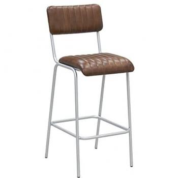 Tabouret Bar Cuir Métal 75 cm