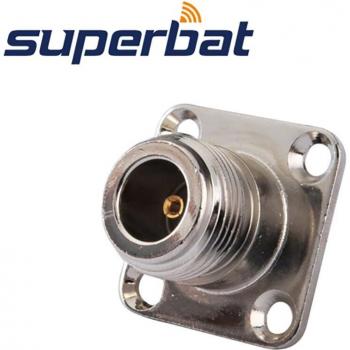 Superbat 10pcs N Type Solder Female Panel Mount Connector for Semi-Rigid .141 Coaxial Cable