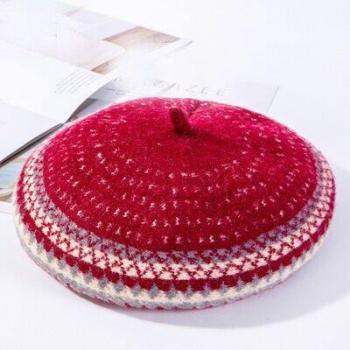 Sombrero boina de lana para mujer