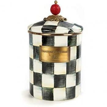MacKenzie-Childs' Courtly Check Medium Enamel Canister