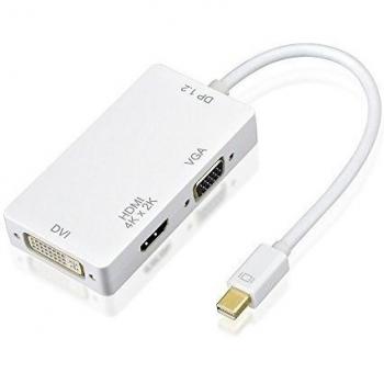 Adaptador 3-en-1 DisplayPort a HDMI / DVI / VGA