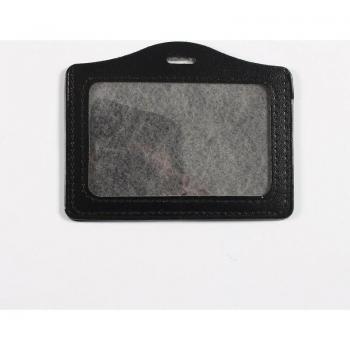 ClearBadge Leder-Abzeichenhalter – schlichter Kartenslot