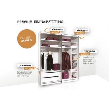 STAUD Schwebetürenschrank Sinfonie Plus, Premium-Qualität, 222 cm hoch
