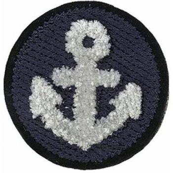 KWM 10236399 Patch aus blauem und silbernem Stoff – 1 Stück