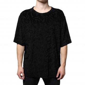 Dolce & Gabbana Black Logo Print Crew Neck T-shirt