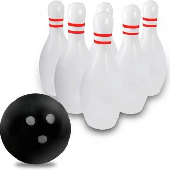 Jumbo Inflatable Bowling Pins and Ball Set