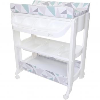 LittleOne Peachy Transforming Change Unit, Concealed Bathroom, Geo Diamond Style