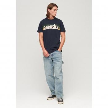 Superdry Eclipse-Marineblau T-Shirt mit Logo