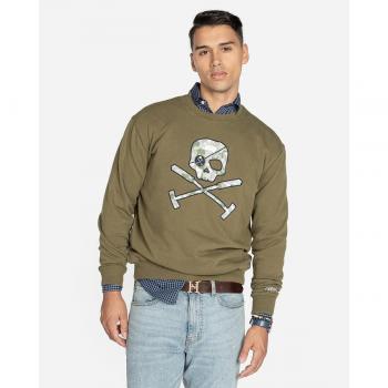 Sudadera Harper And Neyer Skull Verde Hombre