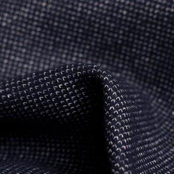 Pearlsilk Italian Navy Blue Thick Knitted Wool Fabric for DIY Winter Overcoat